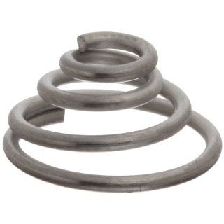 Conical Compression Spring, Type 302 Stainless Steel, Inch, 0.25" Overall Length, 0.48" Large End OD, 0.218" Small End OD, 0.038" Wire Diameter, 6.61lbs Load Capacity, 38.02lbs/in Spring Rate (Pack of 10): Industrial & Scientific