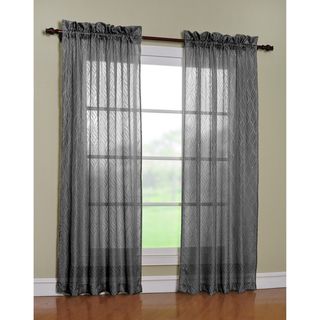 Cleopatra Charcoal 84 inch Curtain Panel Pair Sheer Curtains
