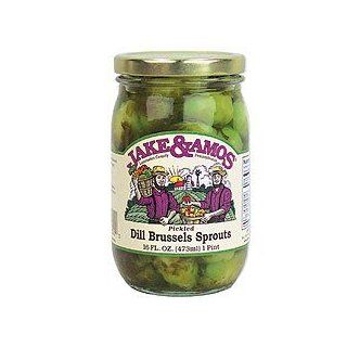 Jake & Amos Pickled Dill Brussels Sprouts, 16 fl oz : Brussels Sprouts Produce : Grocery & Gourmet Food