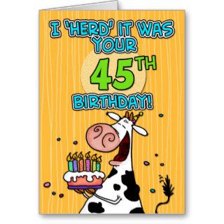 bd cow   45 greeting card