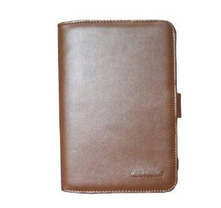 Navitech Genuine Brown Napa Leather Flip Open 7 Inch Book Style Carry Case / Cover for the Samsung Galaxy Tab 7 Inch P1000 & P1010 Galaxy Tab 3G & WI FI 16 GB, 32GB: Cell Phones & Accessories