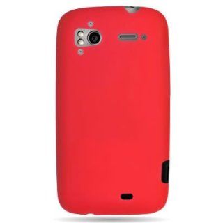 Silicone Gel Skin Sleeve RED Rubber Soft Cover Case for HTC SENSATION 4G (T MOBILE) [WCC1089]: Cell Phones & Accessories