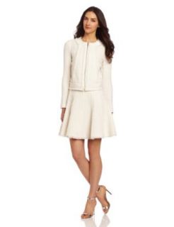 Rebecca Taylor Women's Frayed Linen Tweed Jacket, Cream/Optic White, 0 at  Womens Clothing store