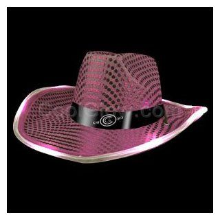 LED Sequin Cowboy Hat   Pink: Toys & Games