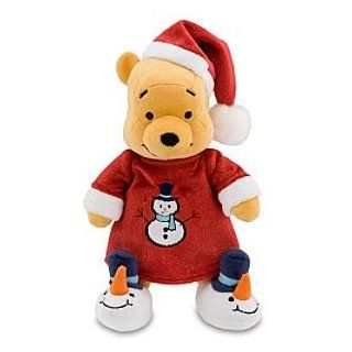 Disney Holiday Pooh Plush Mini Bean Bag Toy    8'': Toys & Games