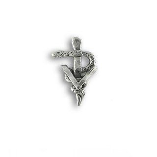 Pewter Veterinary Caduceus Lapel Pin by The Magic Zoo: Merry Rosenfield: Jewelry