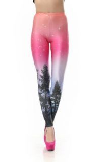LoveLiness Aurora Skye with Tree Calico Printed Leggings One Size Multicolor at  Womens Clothing store