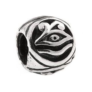 Silverado 'Eye of Horus' Silver Charm   Fits On Pandora Chamilia And Troll Bracelets Bead Charms Jewelry