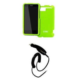 EMPIRE HTC Holiday Neon Green Rubberized Hard Case Cover + Car Charger (CLA) [EMPIRE Packaging]: Cell Phones & Accessories