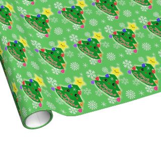 Merry Christmas Tree Wrapping Paper