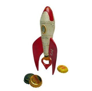 Retro Rocket Ship Cast Iron Bottle Opener : Patio, Lawn & Garden