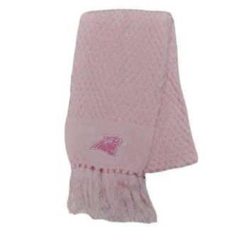 NFL North Carolina Panthers Light Pale Pink Fringe Winter Scarf Womens Ladies : Sports Fan Beanies : Sports & Outdoors