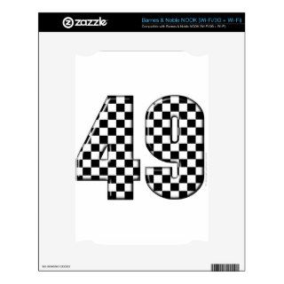 49 checkered number decal for the NOOK