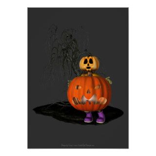 Pumpkin Man Jack O Lantern Halloween Poster