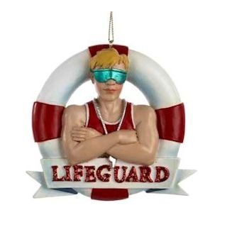 Male Lifeguard Christmas Ornament: Sports & Outdoors