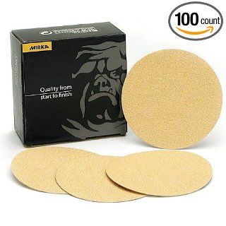Mirka 23 332 120 5" Bulldog Gold (No Hole) 120 Grit PSA Sanding Discs   100 Discs per Box: Industrial & Scientific