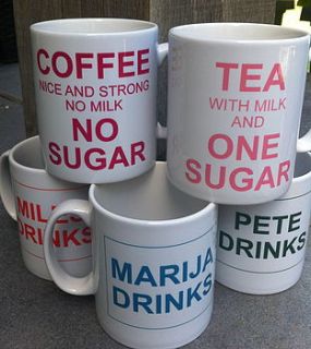 mr & mrs mugs by tailored chocolates and gifts