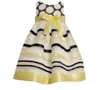 Bonnie Jean Baby Girls Ribbon Organza Easter Spring Dress , Yellow , 2T: Clothing
