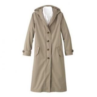 Shawl Collar Raincoat Beige Small Petite