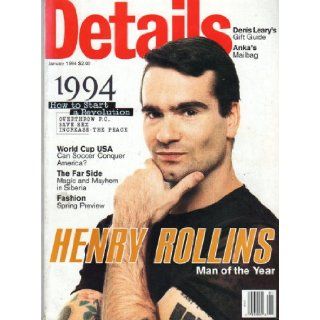Details January 1994 (HENRY ROLLINS): DETAILS MAGAZINE: Books