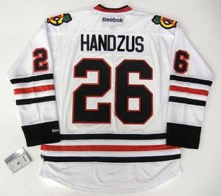 Michal Handzus Chicago Blackhawks Reebok Premier Away Jersey   Medium : Hockey Uniforms : Sports & Outdoors