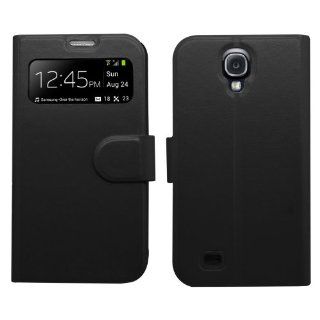 SAMRICK   Samsung i9500 Galaxy S4 IV & i9505 Galaxy S4 IV & SGH i337 & i9505G Galaxy S4 Google Play Edition   Executive Specially Designed Soft Leather Book Wallet Case With Credit Card/Business Card Holder & Smart View Magnetic Auto Sleep 