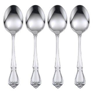 Oneida Flatware True Rose Dinner Spoons Set Of 4 Kitchen & Dining