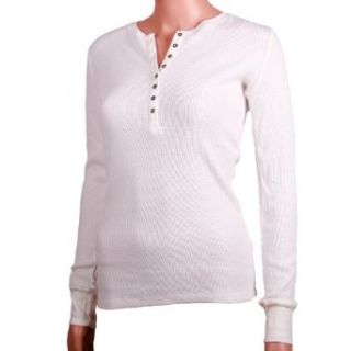 Eddie Bauer Womens Waffle Weave Button Tab Henley Top (XXL, Ivory) at  Womens Clothing store: Henley Shirts