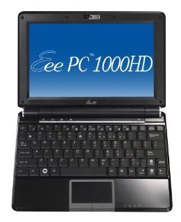 ASUS Eee PC 1000HD 10 Inch Netbook (900 MHz Intel Celeron M 353 Processor, 1 GB RAM, 80 GB Hard Drive, Linux, 6 Cell Battery) Fine Ebony: Computers & Accessories