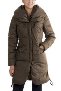 Jessie G. Women's Hooded Shawl Collar Down Coat   Chocolate XL Down Outerwear Coats