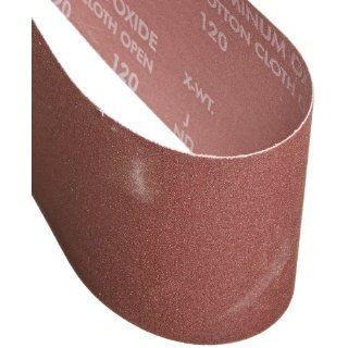 Norton 07660702068 Portable Abrasive Belt, Cotton Fiber Backing, Aluminum Oxide, 24" Length x 4" Width, Grit 120 Very Fine (Pack of 5) Sander Belts