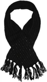 Betsey Johnson Girls' Bead It! Muffler   Black   One Size: Clothing