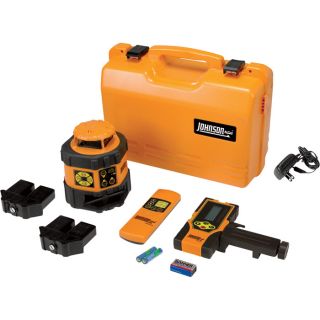 Johnson Level & Tool Heavy-Duty Electronic Self-Leveling Rotary Laser Level with Beam Shield Technology, Model# 40-6537  Laser Levels