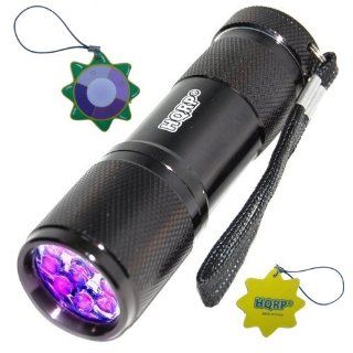 HQRP 365 nM 9 UV LED Ultraviolet Inspection / Detection / Identification Flashlight Blacklight for Document / Forgery Analysis, Currency / Bill Verification + HQRP UV Meter: Black Light Flashlights: Industrial & Scientific