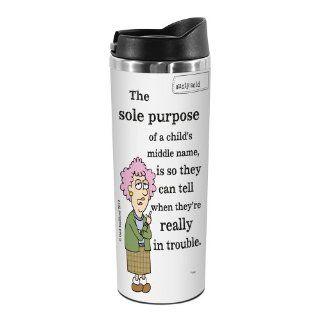 Tree Free Greetings TT01825 Aunty Acid 18 8 Double Wall Stainless Artful Tumbler, 14 Ounce, Middle Names: Kitchen & Dining