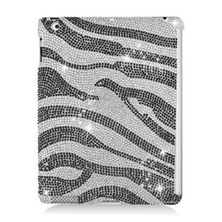 Eagle Cell PDIPAD3F370 RingBling Brilliant Diamond Case for iPad 3   Retail Packaging   Black/Sliver Zebra: Cell Phones & Accessories