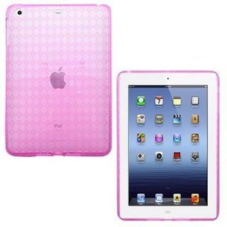 CoverON(TM) Flexible HOT PINK TPU Soft Cover Case with CHECKERED PLAID Design APPLE IPAD MINI [WCD363] Cell Phones & Accessories