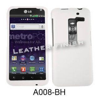 ACCESSORY HARD RUBBERIZED CASE COVER FOR LG ESTEEM MS910 WHITE: Cell Phones & Accessories