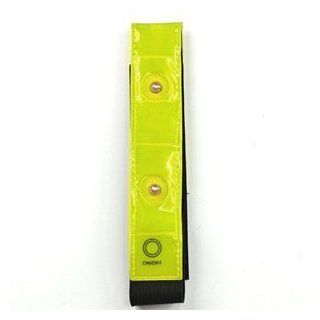 KLOUD City  Yellow velcro reflective & flashing lights armband band tape strap for cycling bike bicycle  Cycling Safety Reflectors  Sports & Outdoors