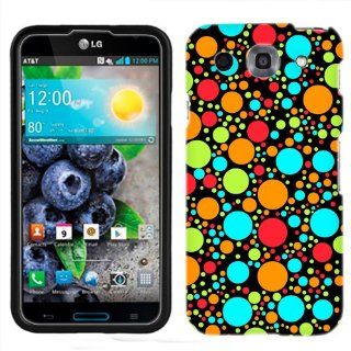 LG Optimus G PRO Multi Color Dots on Black Phone Case Cover: Cell Phones & Accessories