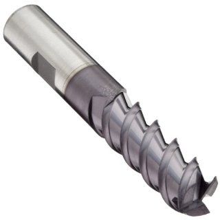 YG 1 E9988TF High Speed Steel (HSS) Square Nose End Mill, Weldon Shank, TIALN Multilayer Finish, Non Center Cutting, 60 Deg Helix, 3 Flutes, 2.4375" Overall Length, 0.25" Cutting Diameter, 0.375" Shank Diameter: Industrial & Scientific