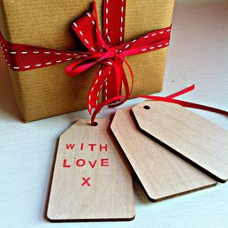 retro wooden gift tags by the little picture company
