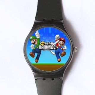Custom Super Mario Watches Classic Photo Black Watch WXW 1245: Watches
