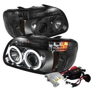 High Performance Xenon HID Ford Explorer 1PC ( Non Sport and Sport Trac Model ) CCFL Halo Projector Headlights with Premium Ballast   Smoke with 10000K Deep Blue HID: Automotive