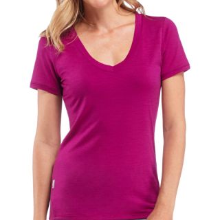 Icebreaker Tech V Neck Shirt   Short Sleeve   Womens