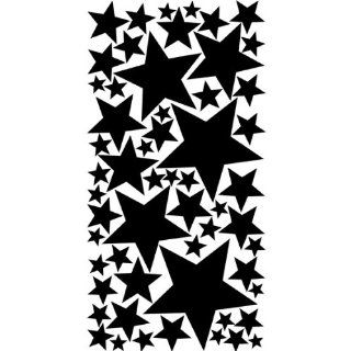 Colorful Stars Peel & Stick Wall Stickers / Decals / Appliques, Black   Decorative Wall Appliques