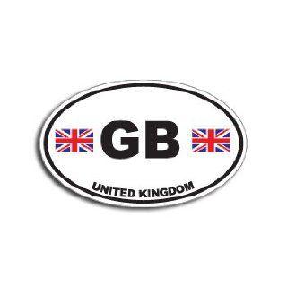 GB UNITED KINGDOM   Great Britain Country Auto Oval Flag   Window Bumper Sticker Automotive