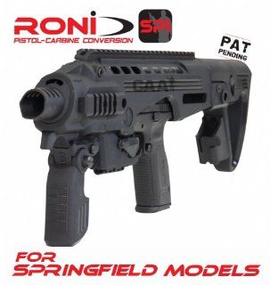 Roni SP1 CAA Tactical Rail System & Stock for Springfield XD Available in Black ODGreen TAN (Black) + Free hard case for your handgun. : Sports & Outdoors