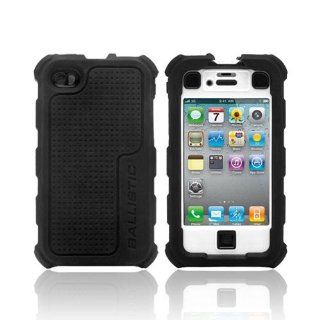 For Apple iPhone 4S 4 Black White OEM Ballistic HC Hard Case Combo Holster & Screen Protector HA0778 385: Cell Phones & Accessories