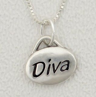 A Petite Sterling Silver Diva TagMade in America: The Silver Dragon: Jewelry